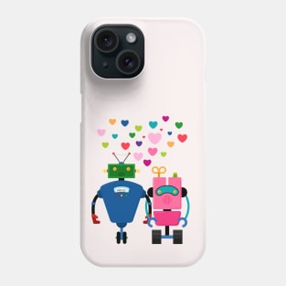 Robot Love Story Phone Case