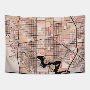 Regina Map Pattern in Soft Pink Pastels Tapestry