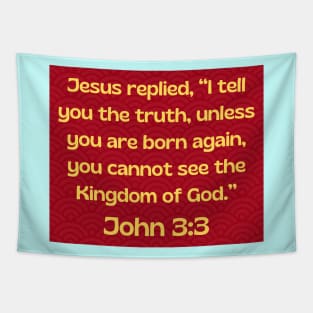 Bible Verse John 3:3 Tapestry