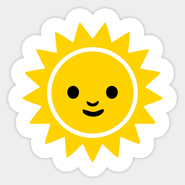 Smiley Happy Sun Face Emoticon Emoji Sticker Teepublic Smiley Happy Sun Face Emoticon Emoji Sticker Teepublic