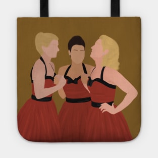 Glee The Unholy Trinity Quinn Brittany And Santana Red Dress Outfit Tote