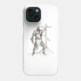 Kratos with cross Phone Case