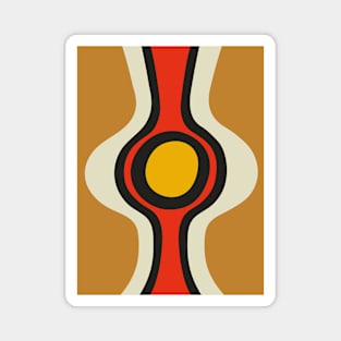 Funky Retro Abstract Magnet