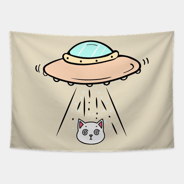 Ufo dog Tapestry by Cahya. Id