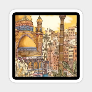 Cairo city drawing Magnet