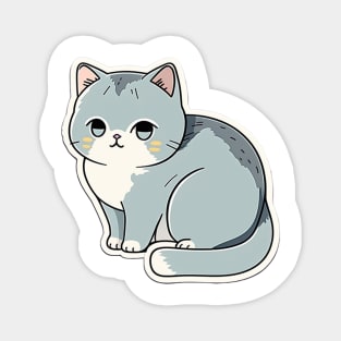 Charming British Short Hair Cat Sticker Magnet