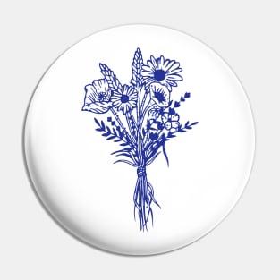 Fleurs bleues Pin