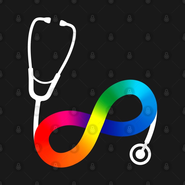 Stethoscope Autism Acceptance Infinity Symbol by mia_me