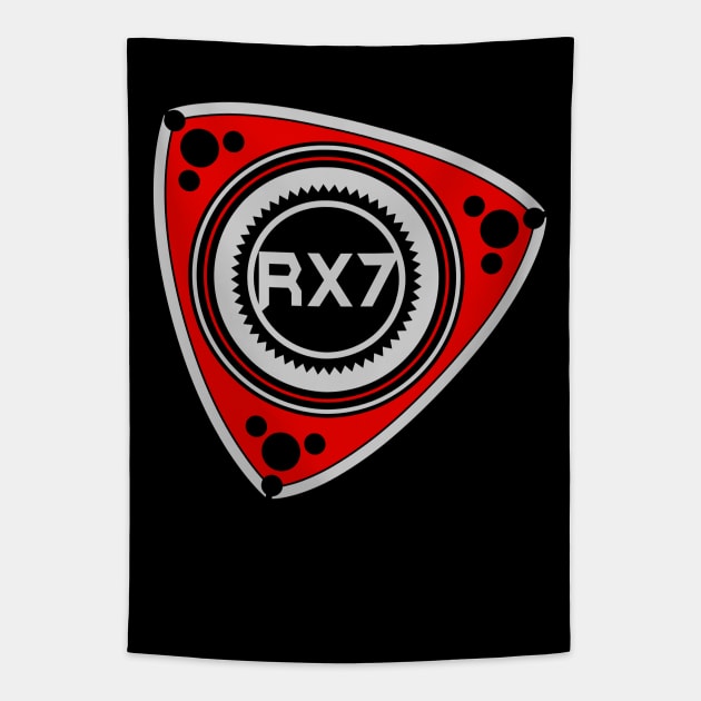 RX7 Rotary Engine Tapestry by gaplexio