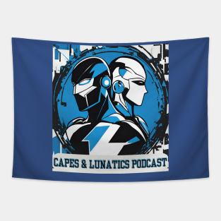 Capes & Lunatics Podcast NEW Logo Tapestry