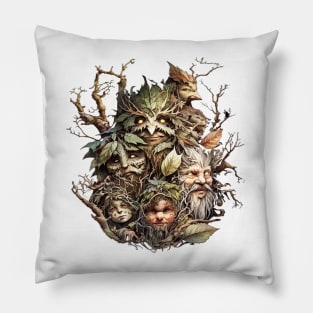 Dryads, Nature Spirits, and Green Man Pillow