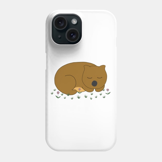 Wombat Dreaming Phone Case by wanungara