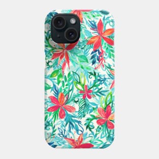 Paradise Floral - a watercolor pattern Phone Case