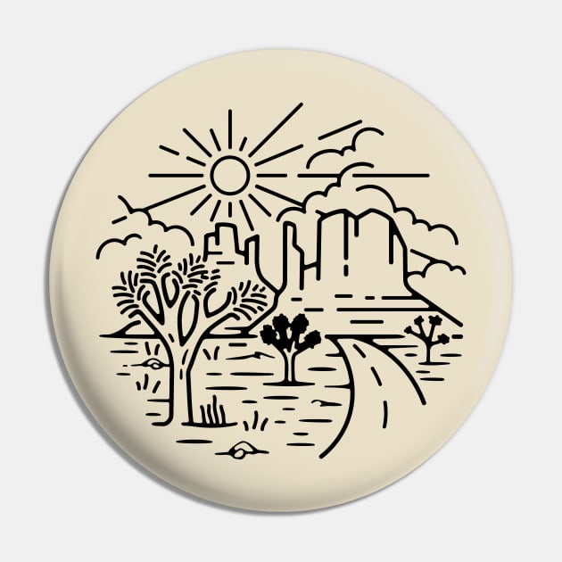 Joshua Tree T-Shirt Pin by Iambolders