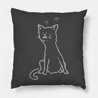 caturdaze - noodle tee Pillow