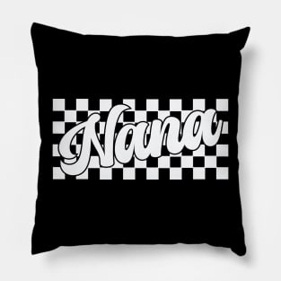 Nana Retro Checkered Grandma Pillow