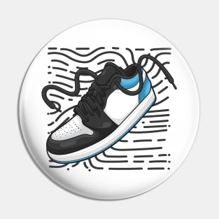 AJ 1 Black Dark Powder Blue Sneaker Pin