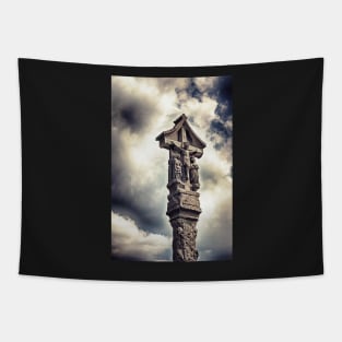 Crucifix and clouds Tapestry