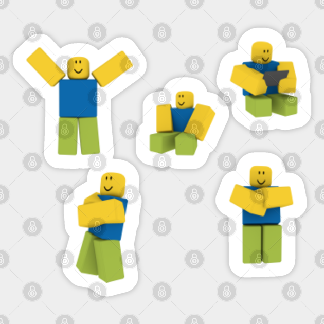 Roblox Noobs Sticker Pack Sticker Roblox Sticker Teepublic - roblox pictures of noobs