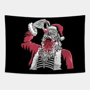 Santa eating a glowing... Tapestry