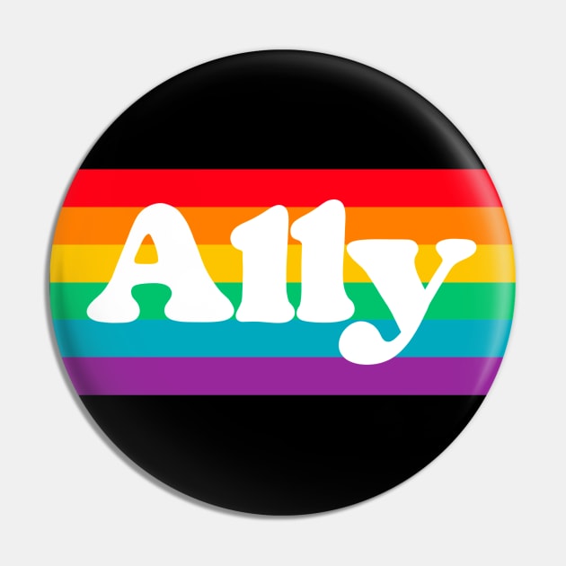 Gay Ally LGBTQ Pride Month Pin by Trippycollage