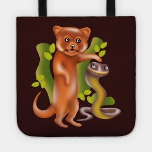 mongoose and cobra friendship Tote