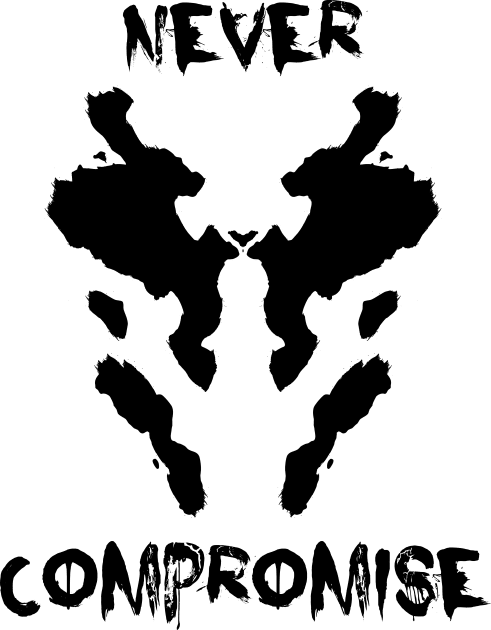 Rorschach Never Compromise Watchmen Kids T-Shirt by Coccomedian