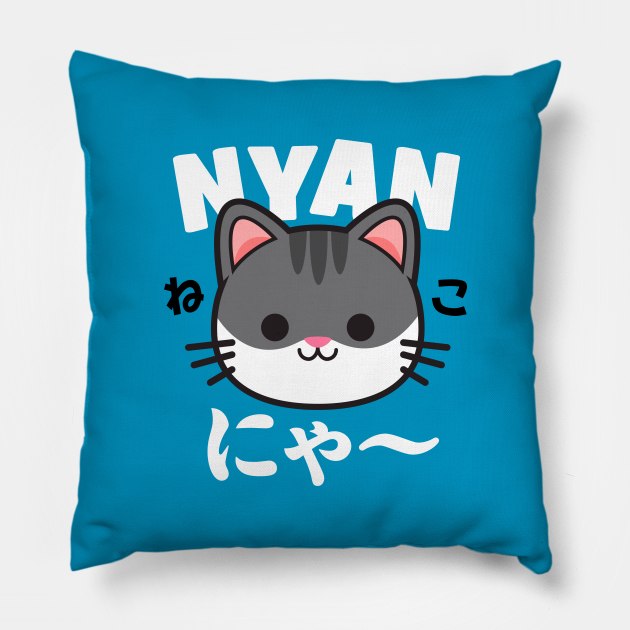 Cat Kawaii Pillow by kudasai