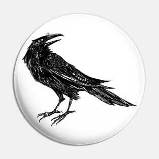 Raven Friend Pin