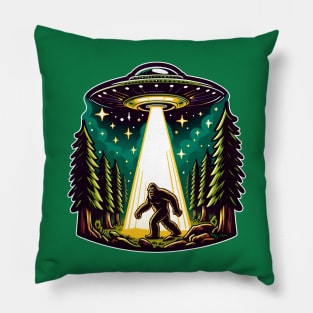 Bigfoot UFO Abduction Pillow