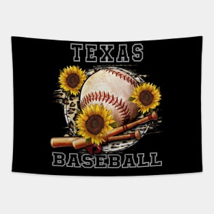 Awesome Baseball Name Texas Proud Team Flowers Tapestry