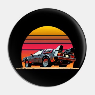 Back to the 80s Delorean Pin