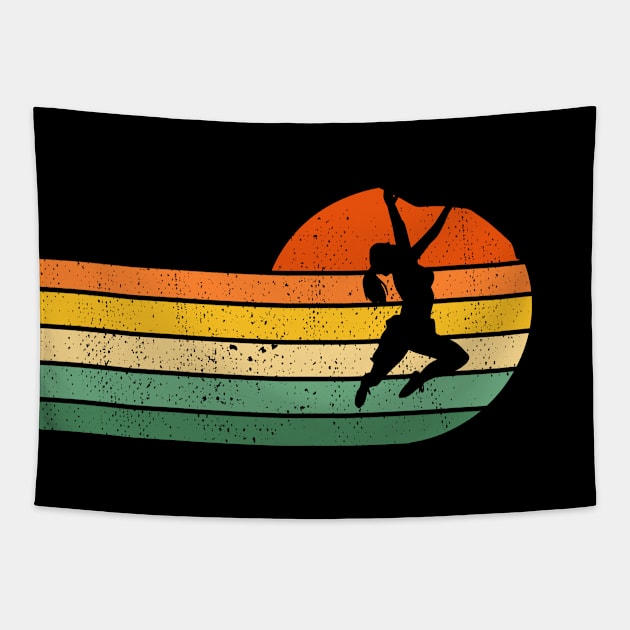 Mountaineering free climbing bouldering Sunset Tapestry by BurunduXX-Factory