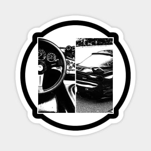 MAZDA RX-7 FD Black 'N White 5 (Black Version) Magnet