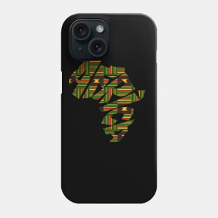 Africa Map with Kente Pattern, African Style Phone Case