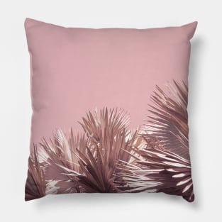 Palm trees - pink - nature photography Pillow