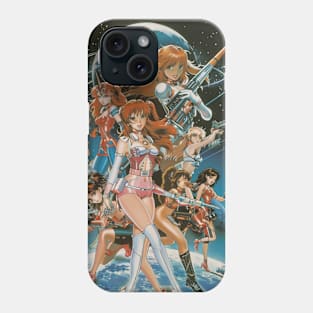 Retro Galaxy Anime Girls Cute Vintage 70s 80s 90s Phone Case