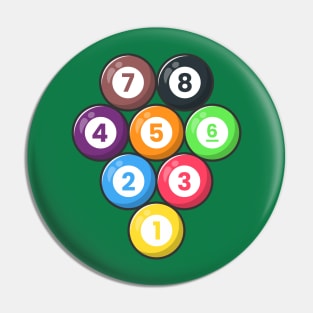 Billiard 8 Balls Pin