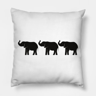 3 Elephants Pillow