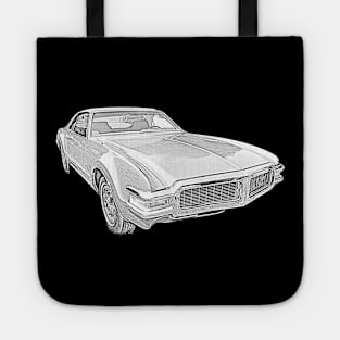 Oldsmobile Toronado 1968 American classic car monochrome Tote