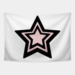 pink black star design Tapestry