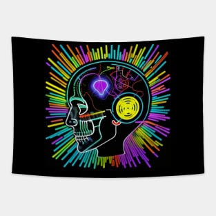 Music Brain by Music Genius Art Tapestry