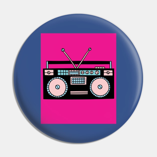 Old Colorful Stylish Retro Music Radios Pin by flofin