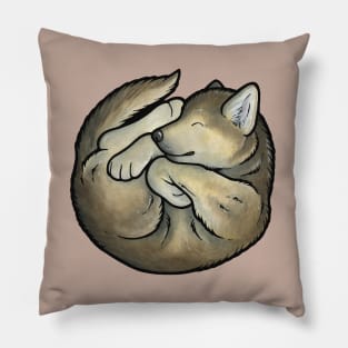 Sleeping wolf cub Pillow