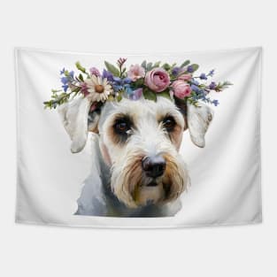 Floral Sealyham Terrier Tapestry