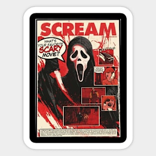 melted Ghost face, Scream movie, extra scary Sticker for Sale by Dolphi-s