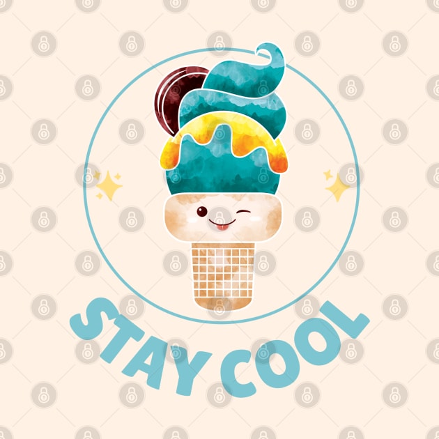 Stay cool kawaii ice cream by Rdxart