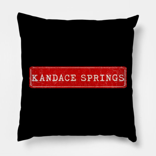 vintage retro plate Kandace Springs Pillow by GXg.Smx