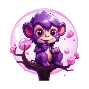 Purple Monkey in a Bubblegum Tree T-Shirt