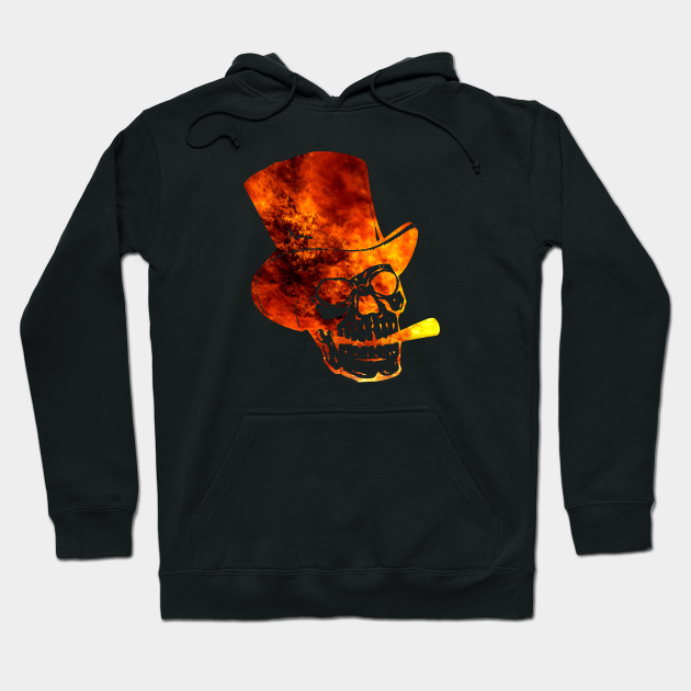 flaming skull hoodie